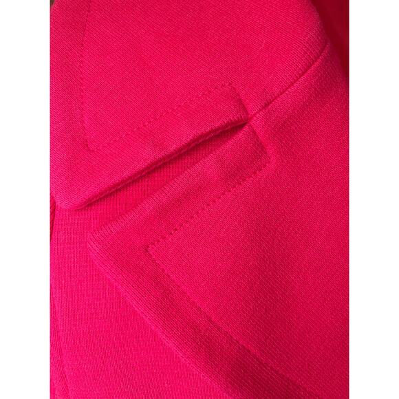 INC International Concepts Double Knit Cotton Cropped Red Pea Coat - Picture 2 of 6